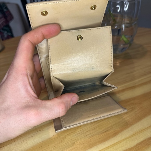 Celine Small Trifold Leather Compact Wallet Light Grey Pre Owned - Picture 6 of 6